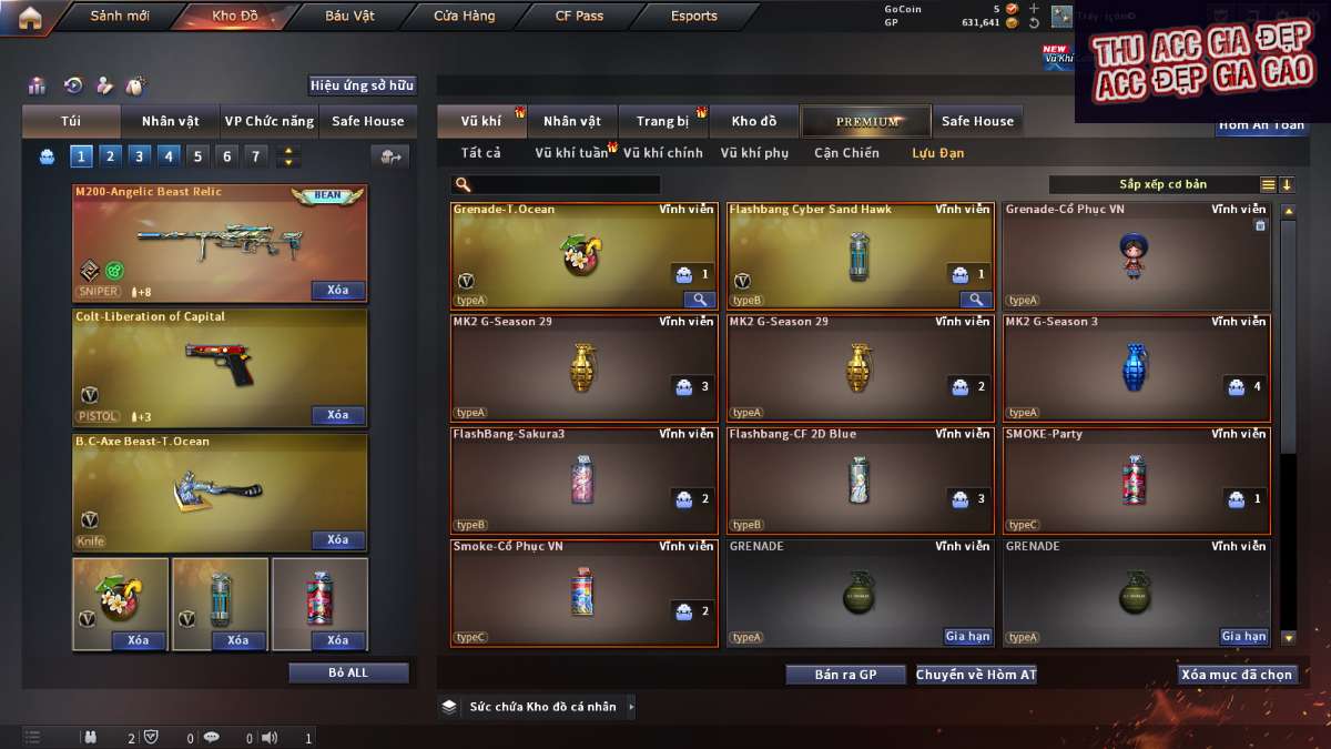 shop acc cf uy tin gia re
